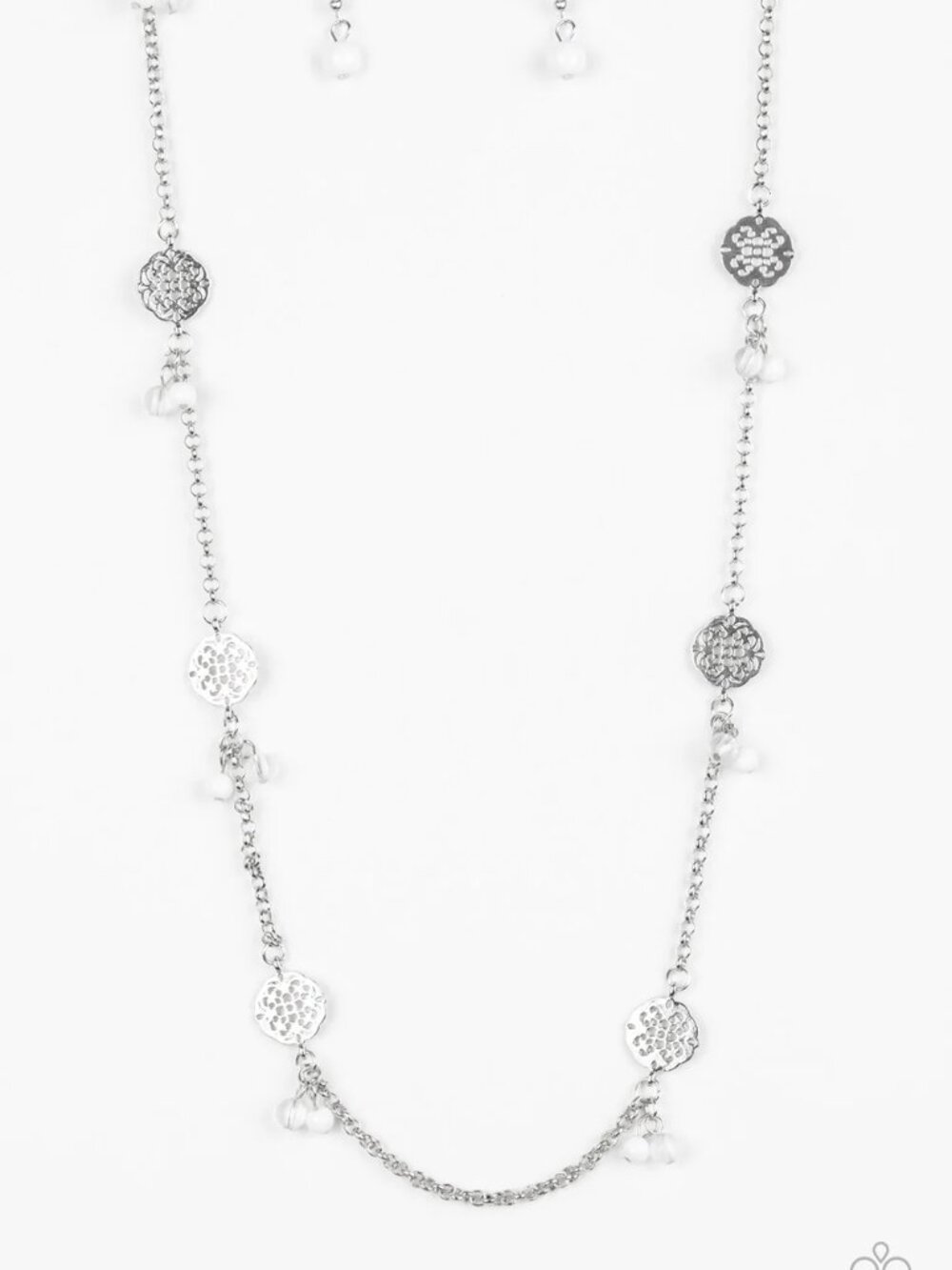 Paparazzi Jewelry Accessories - Color Boost - White Necklace - Vintage - Picture 5 of 6